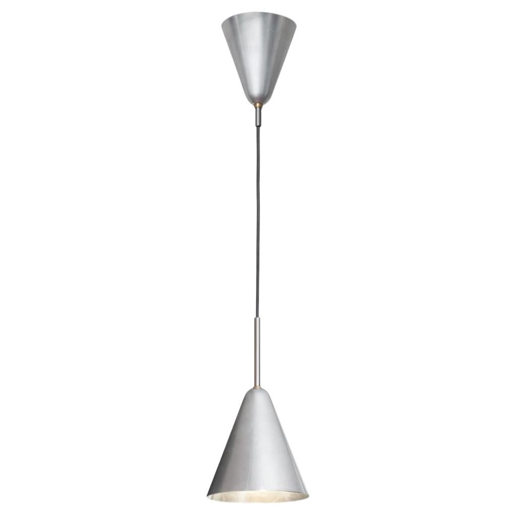 Konsthantverk Large Patina Raw Alu Ceiling Lamp For Sale