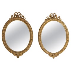 Antique Pair of 19th Century French Gilt Mirrors