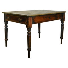 A Small Scrub Top Charming Early 19th Century Farmhouse Kitchen Table