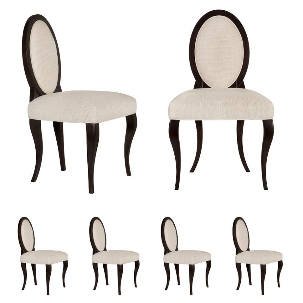 Greenapple Chair, Set of 4 Ellipse Chairs, Beige, Handmade in Portugal en vente