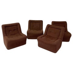 Brown Corduroy Modular 4 Piece Sofa