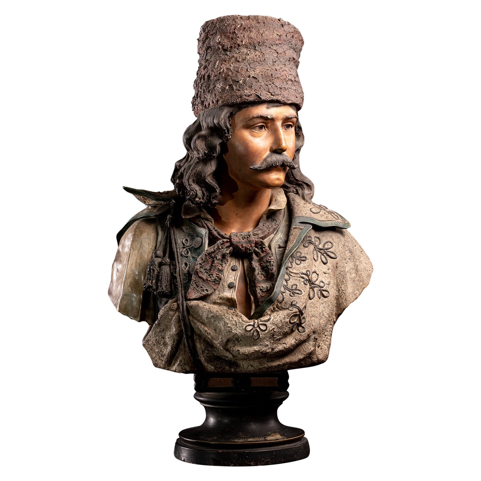 Austrian Terracotta Buste Attributed to Friedrich Goldscheider For Sale