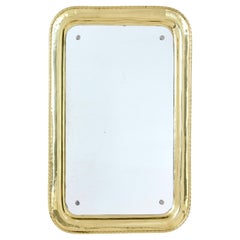 Mid century modern brass mirror