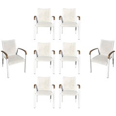 Used 1980s Set of Eight Kettal Garden Chairs with Armrests