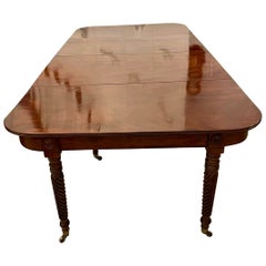 Outstanding Quality Antique Figured Mahogany Metamorphic Extending Dining Table