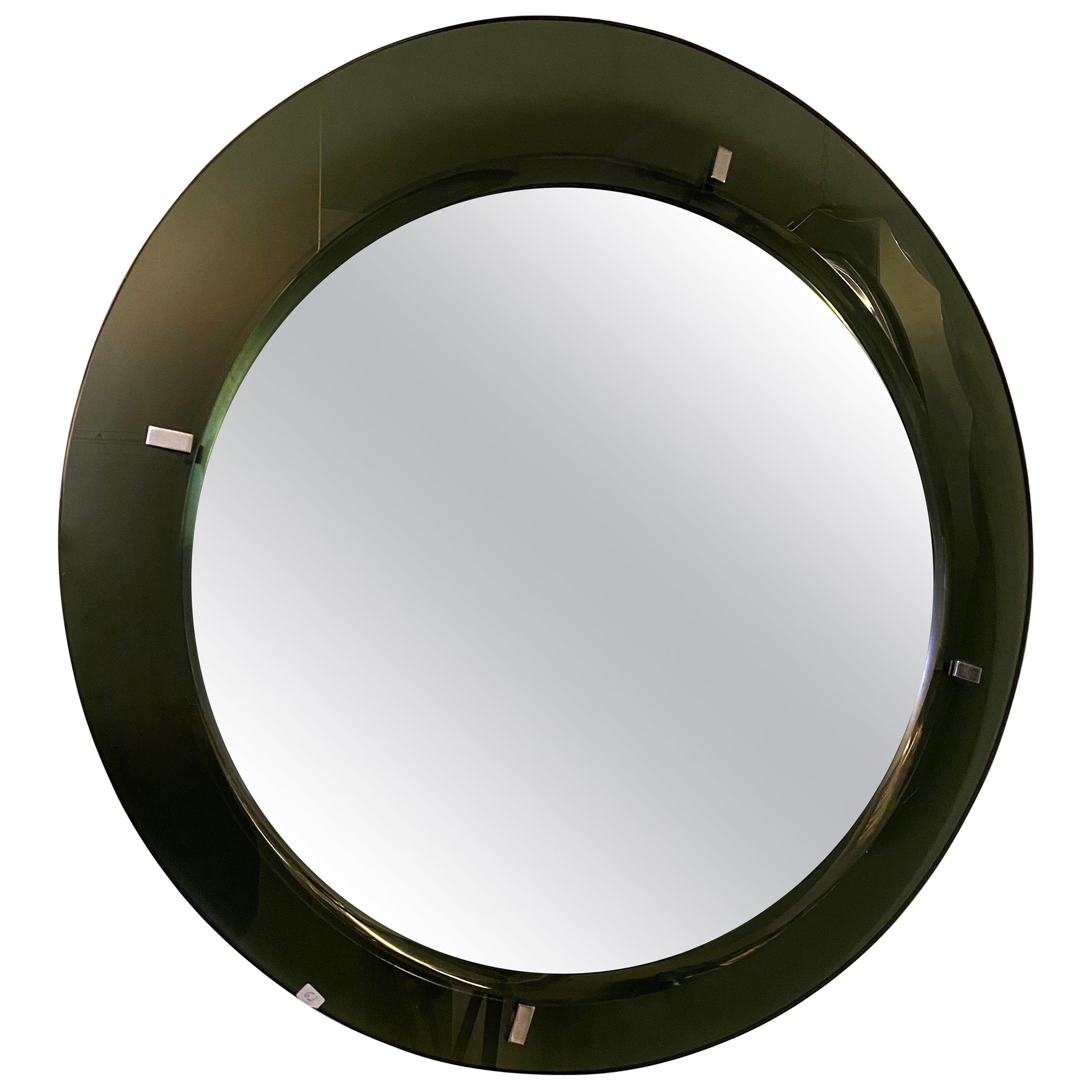 Mid-Century Green Mirror Attributed to Max Ingrand for Fontana Arte, 1960s For Sale