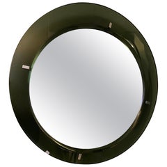 Miroir vert du milieu du siècle dernier attribué à Max Ingrand pour Fontana Arte, années 1960