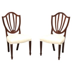 BAKER Historic Charleston Mahogany Hepplewhite Dining Side Chairs - Pair A