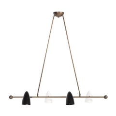 Calyx Chandelier in Orb and Brass