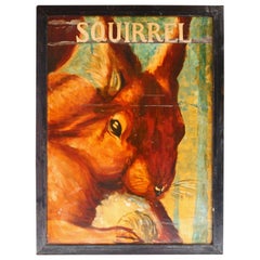 Vintage Mid-20th Century English "Squirrel" Pub Sign