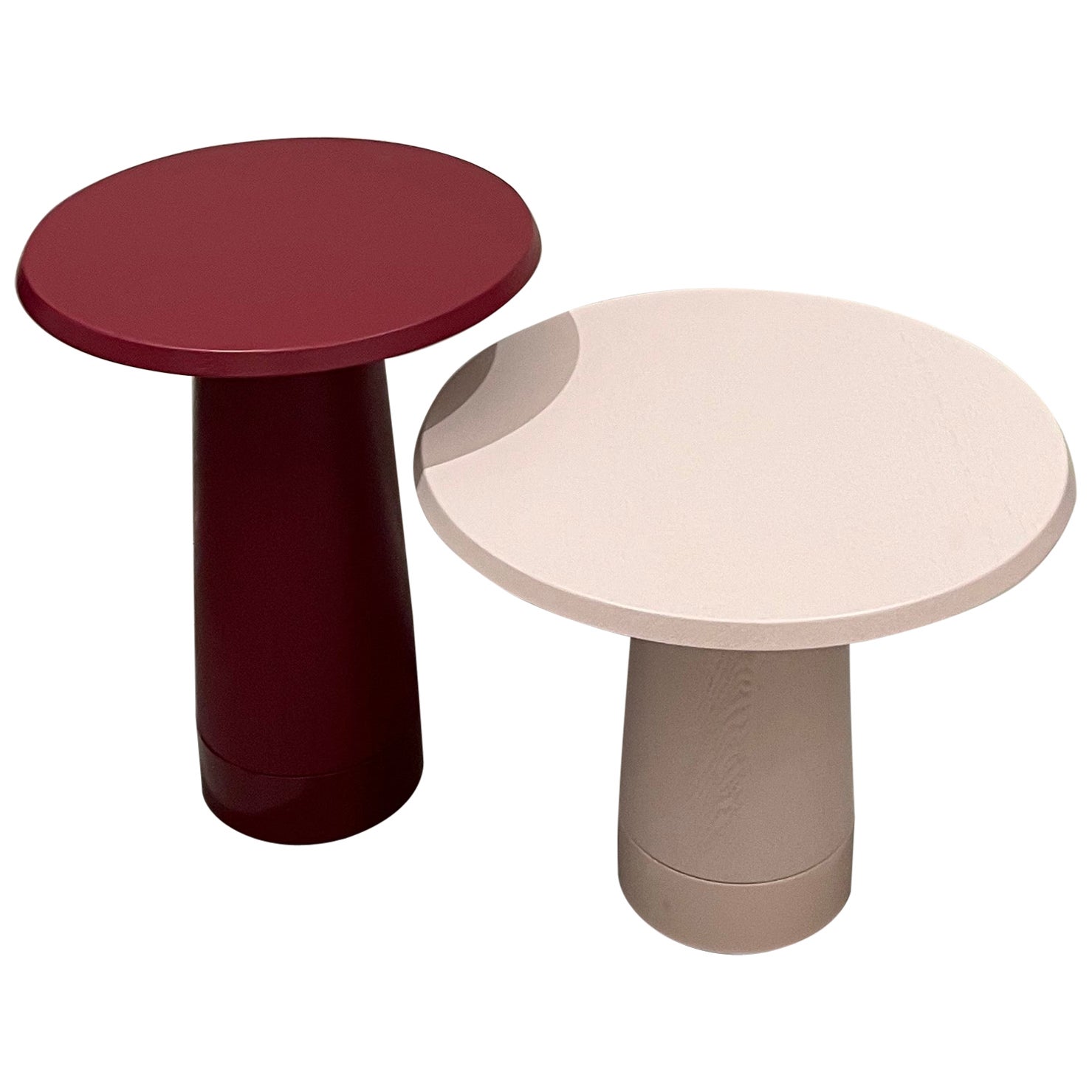 Ensemble de deux tables d'appoint Schonbuch en bois Amanita de Christina Haas en STOCK en vente