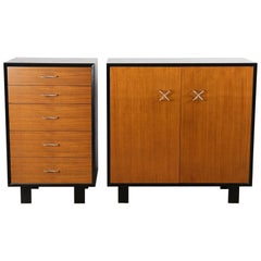 Used Five Drawer Tall Chest & Two Door Cabinet Server by George Nelson for Herman