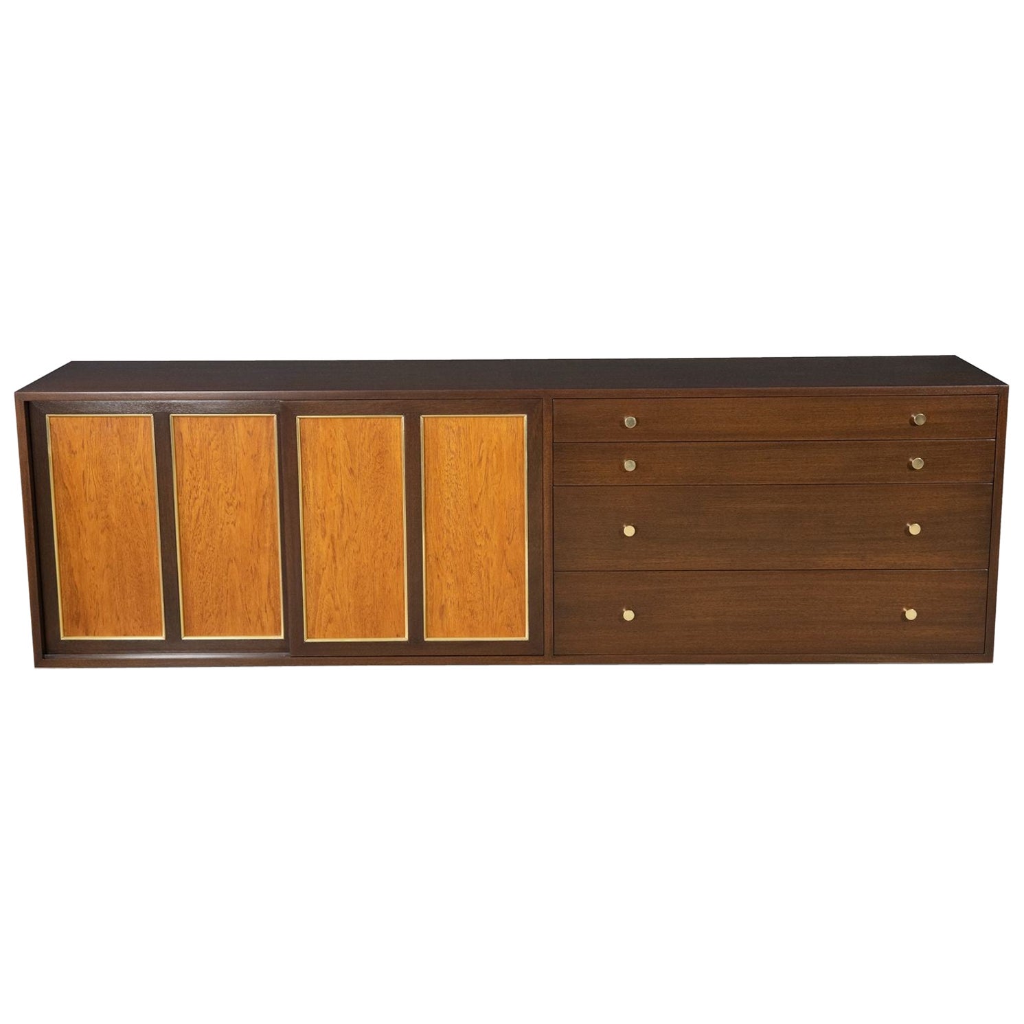 Schönes Harvey Probber Wandmontage-Credenza im Angebot