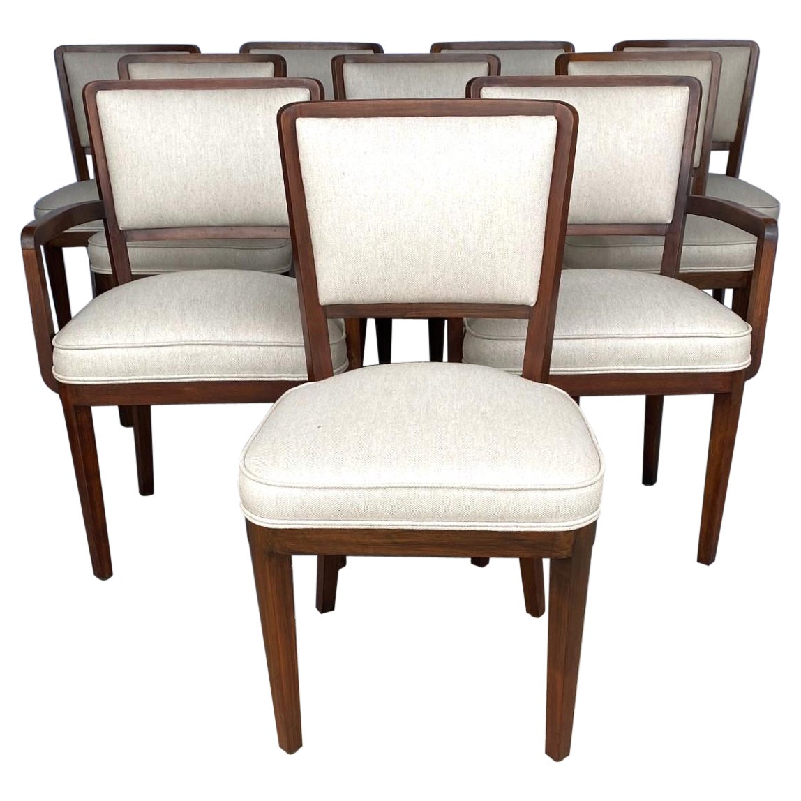 Art Deco Style Dining Chairs Set of 10