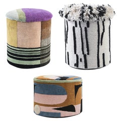 Ensemble de 3 poufs Charaktere Fred, Cuno et Hilma par Lyk Carpet