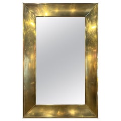 Grand Retro Italian Brass Framed Mirror