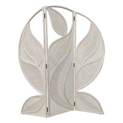 Retro Rattan Split Reed Bamboo Folding Screen Room Divider