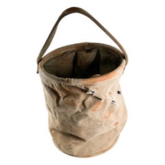 Distressed Vintage Military Green Canvas Portable Carry Tote Bag
