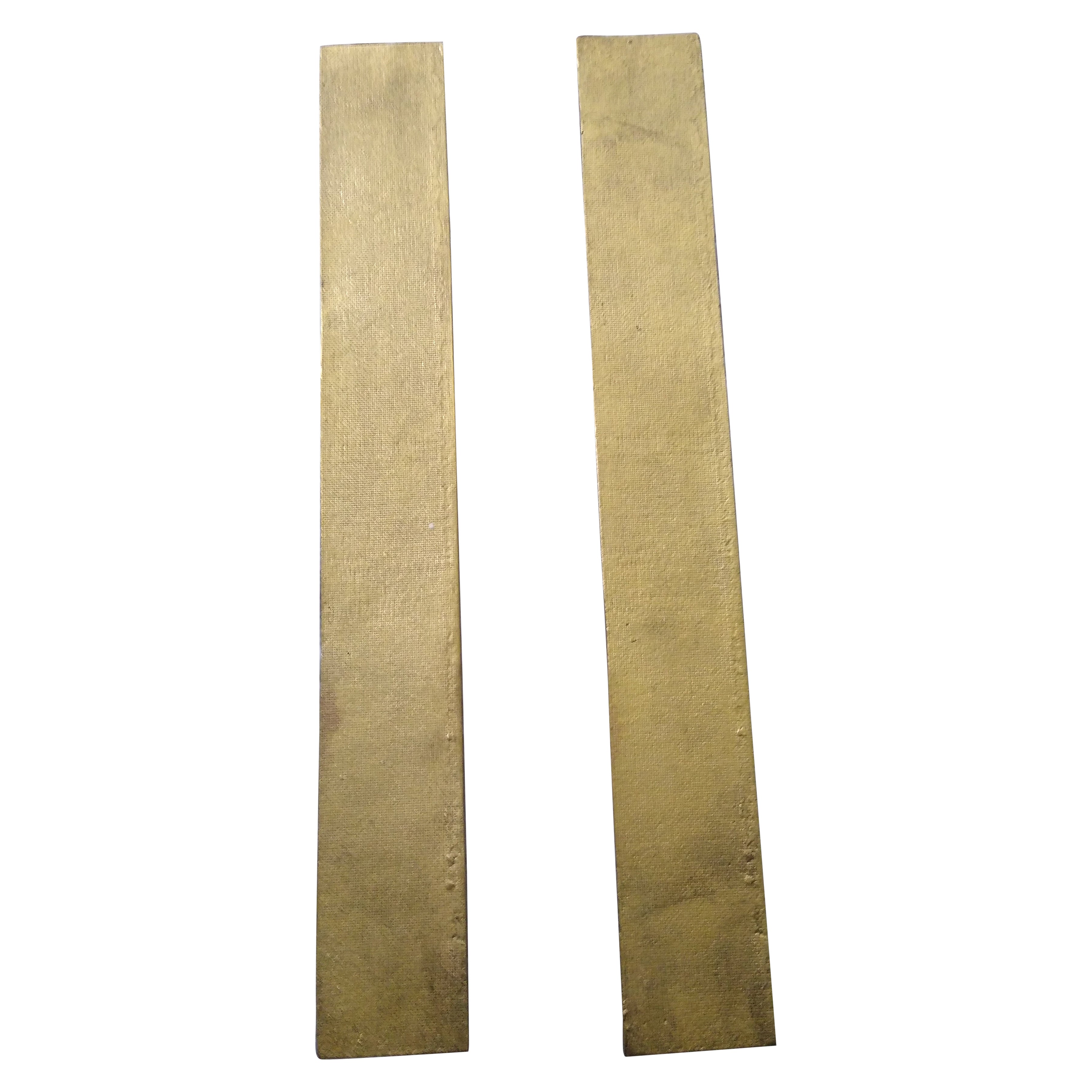 Pareja de Tiradores de Puerta Escultóricos Italianos de Bronce