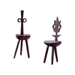 Set of 2 Black Eddy and Gomez Chair by Pulpo
