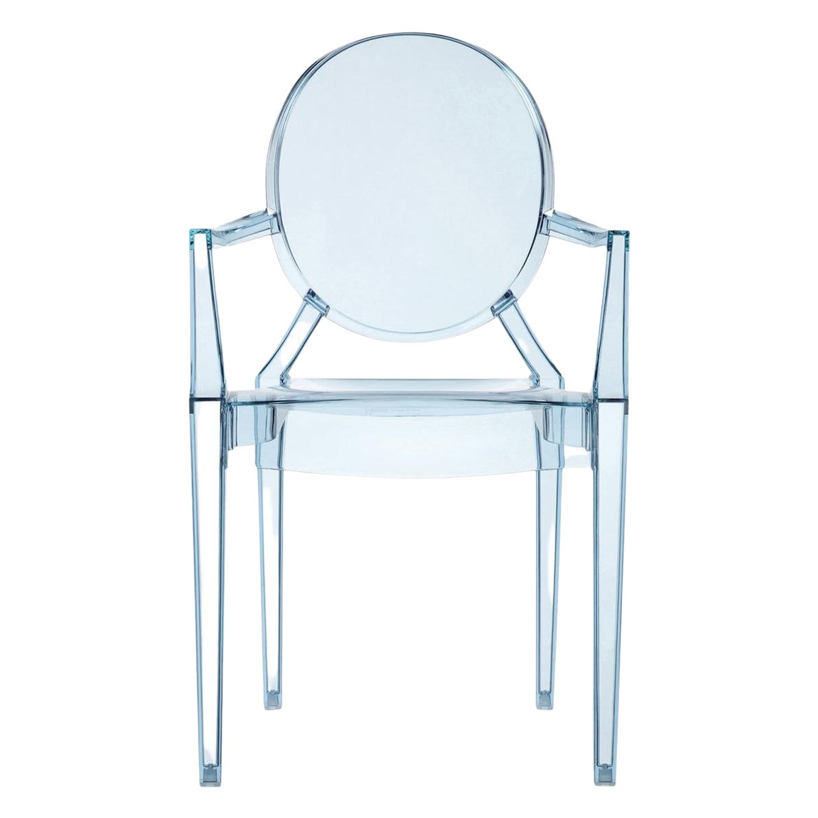 Chaise fantôme Kartell Lou pour enfants en bleu clair de Philippe Starck en vente