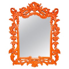 Retro Ornate Carved Wood Wall Mirror