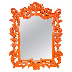 Ornate Carved Wood Wall Mirror