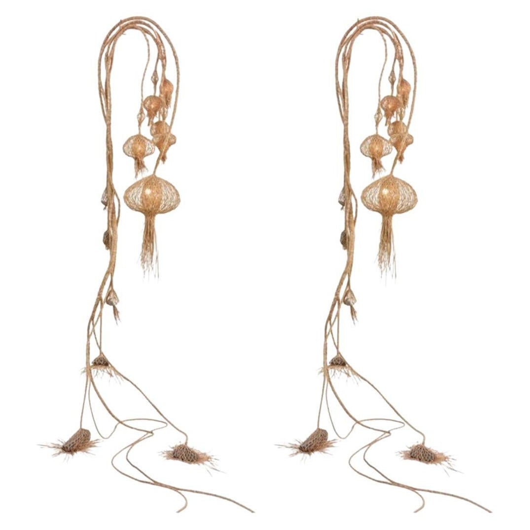 Lot de 2 lampes suspendues en tissu végétal N°8 Lianas d'Estudio Rafael Freyre
