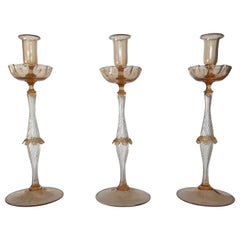 Chandeliers en verre de Murano, lot de 3