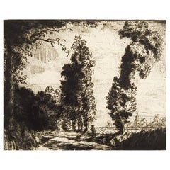 Antique Greensted Road by George Herbert Rose Etching