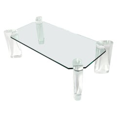 Karl Springer Lucite Leg Table