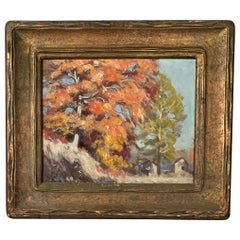 John Turner Sargent Oak Ridge Fall Brown County Indiana Impressionist Painting