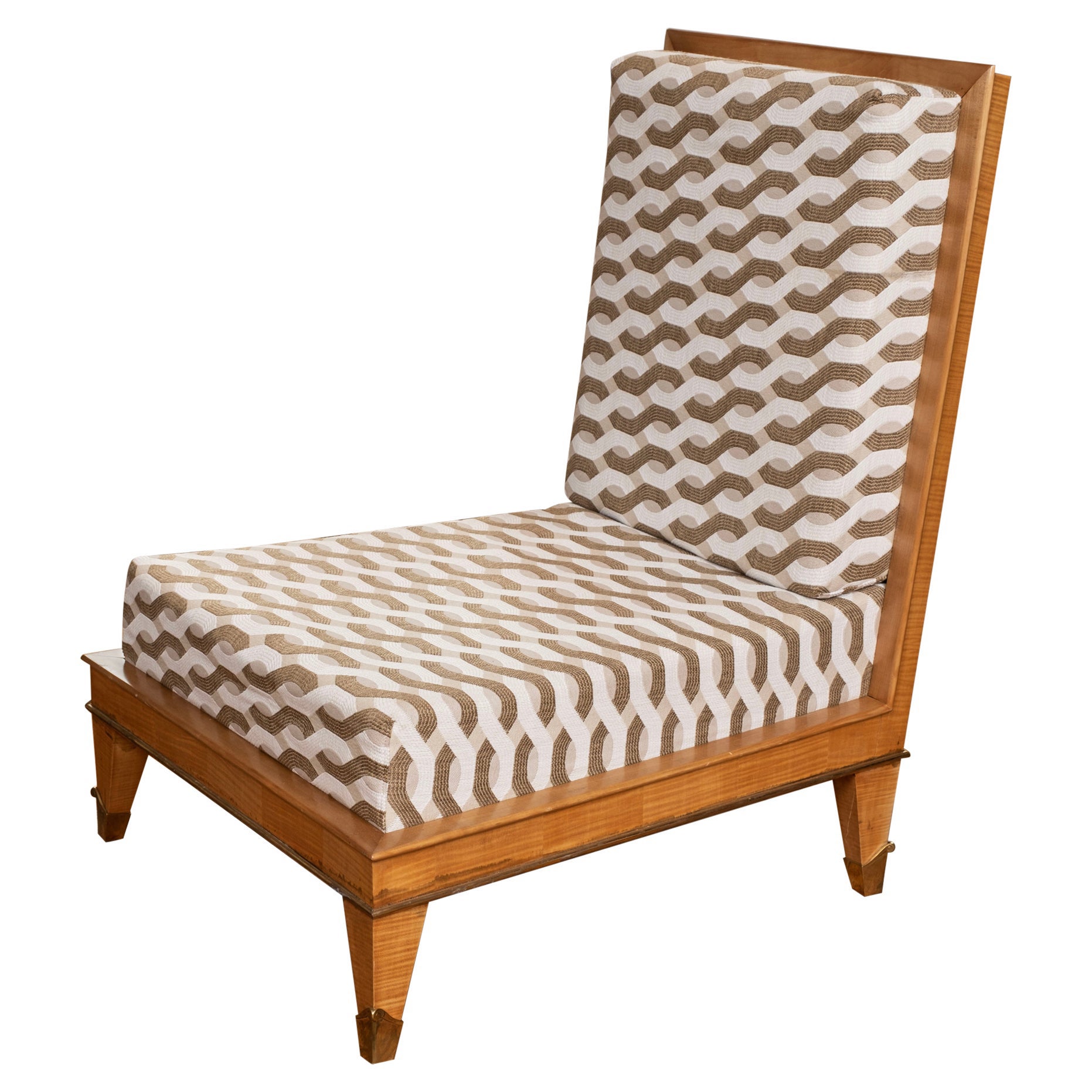 Französischer Moderner Stuhl, Maurice Jallot zugeschrieben