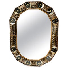 Retro Baker Furniture "South Cone Collection" Giltwood and Eglomise Mirror