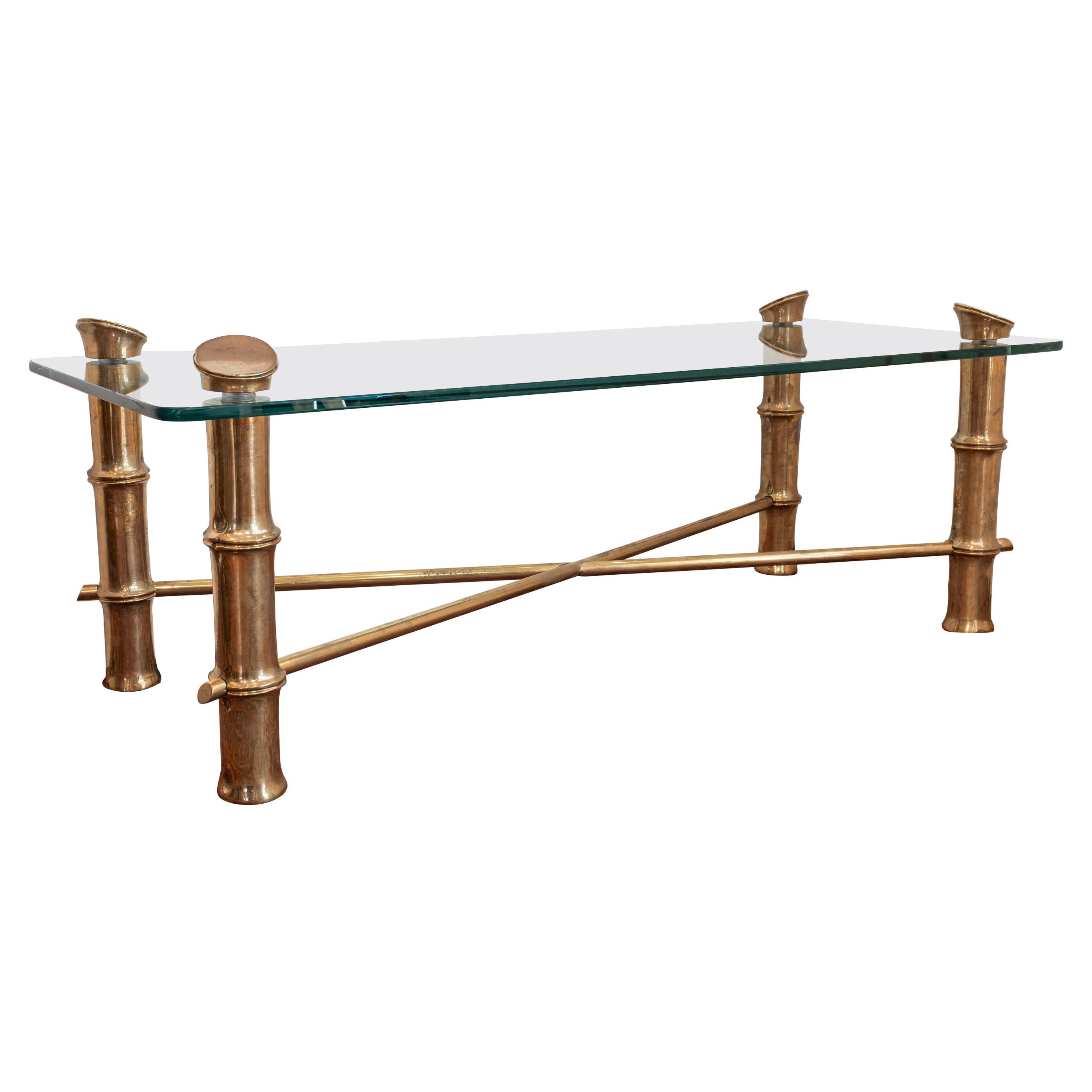 Mastercraft Faux Bamboo Coffee Table at 1stDibs