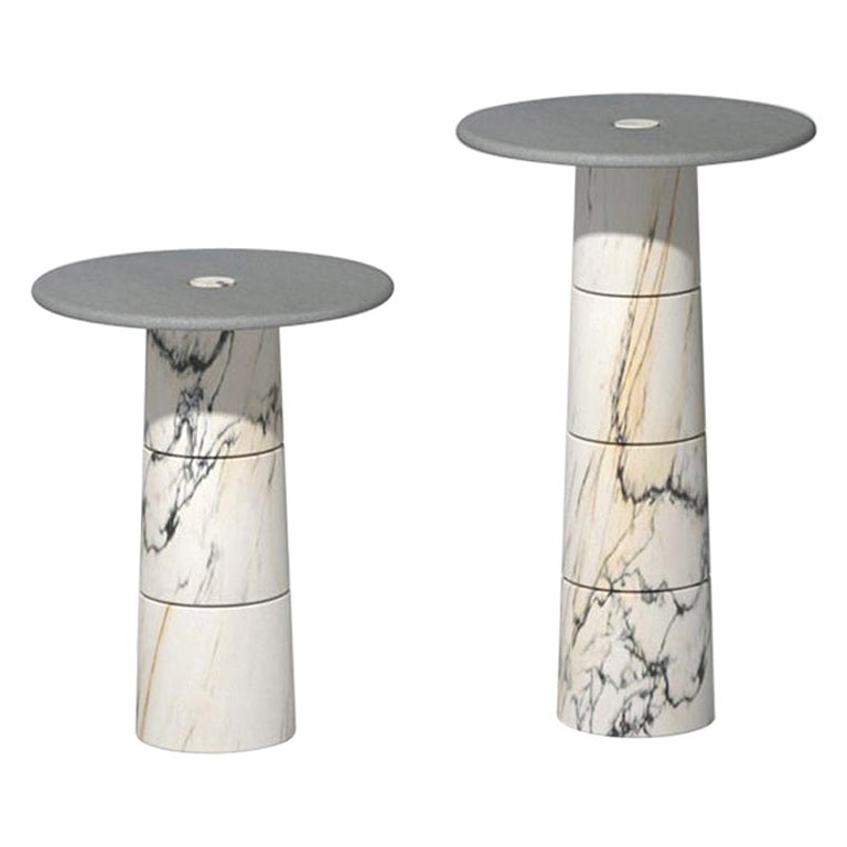 Marble Side Table Set by Samuele Brianza For Sale