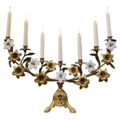 Antique French Candelabra or Alter Ornament, circa 1890-Boat Shaped