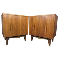 Midcentury Vintage Walnut Night Stands