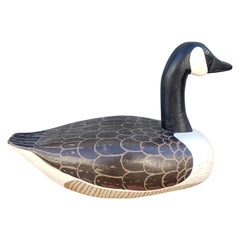 Mid-Century Hand-Crafted and Hand-Painted  Hardwood American Duck Decoy