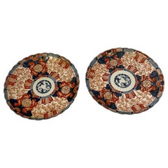 Large Pair of Antique Japanese Quality Imari Chargers 
