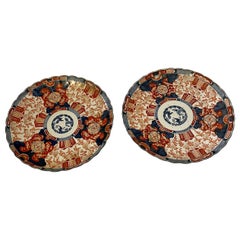Large Pair of Antique Japanese Quality Imari Chargers
