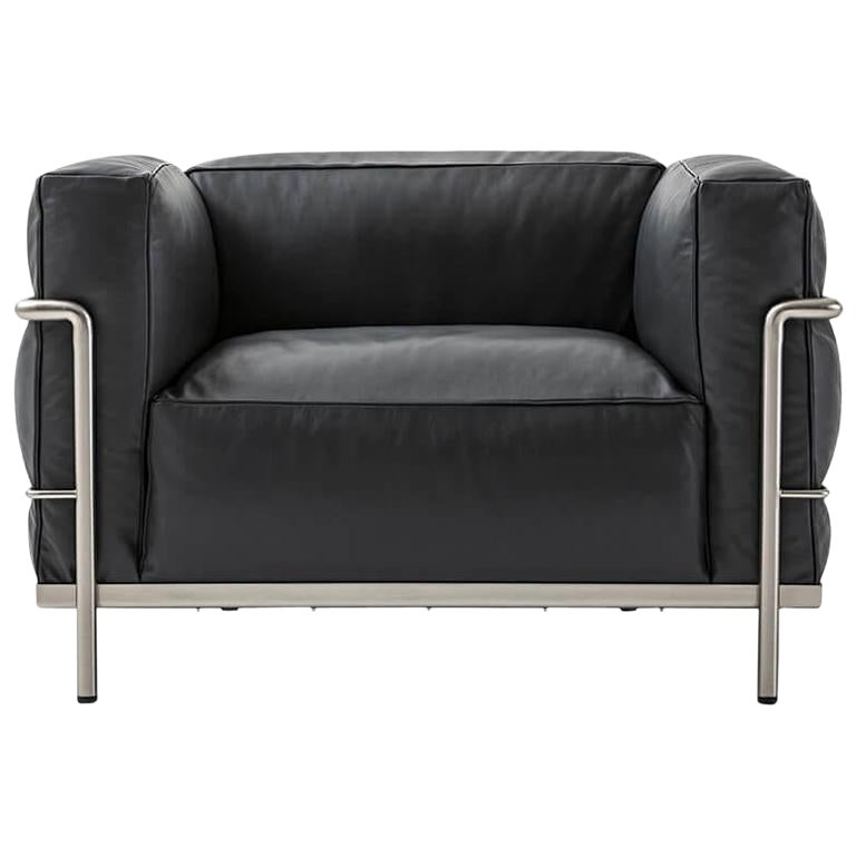 Le Corbusier, Jeanneret, Charlotte Perriand LC3 Fauteuil von Cassina im Angebot