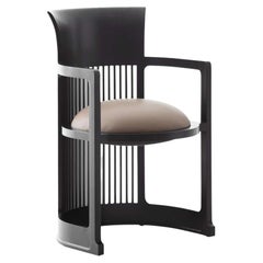 Frank Lloyd Wrigh Barrel Chair Black Finish by Cassina