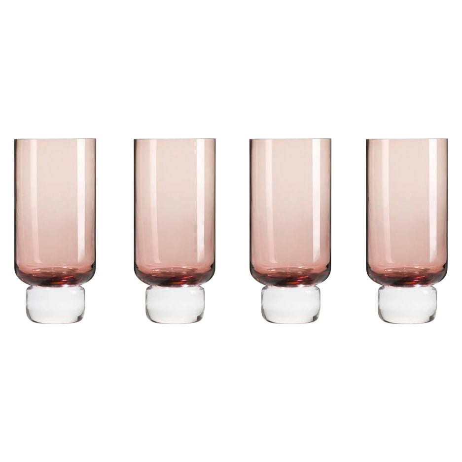 Set of Four Joe Colombo 'Clessidra' Glass Vases by Karakter For Sale