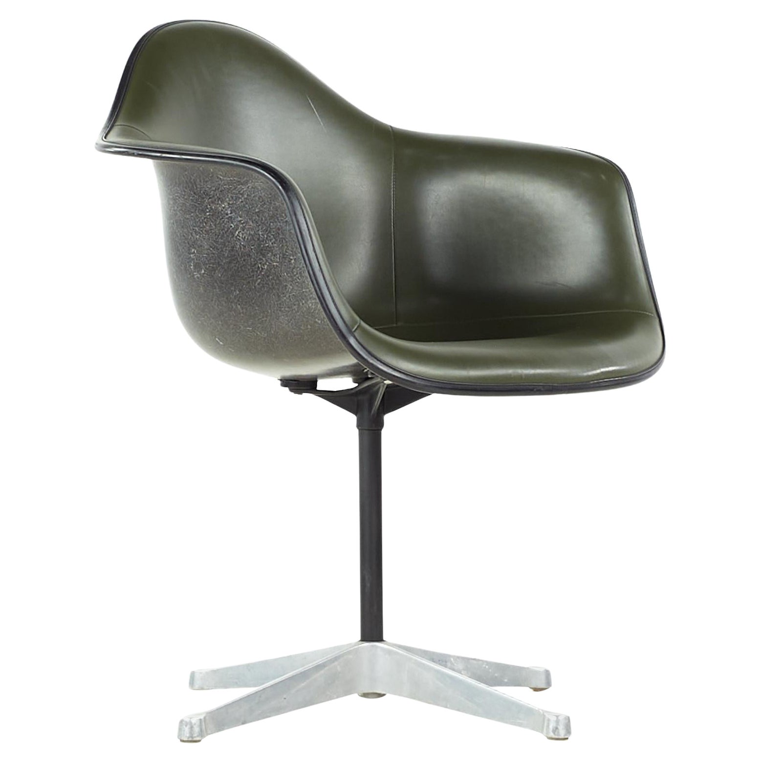 SOLD 04/18/24 Charles Eames for Herman Miller MCM Upholstered Shell Office Chair