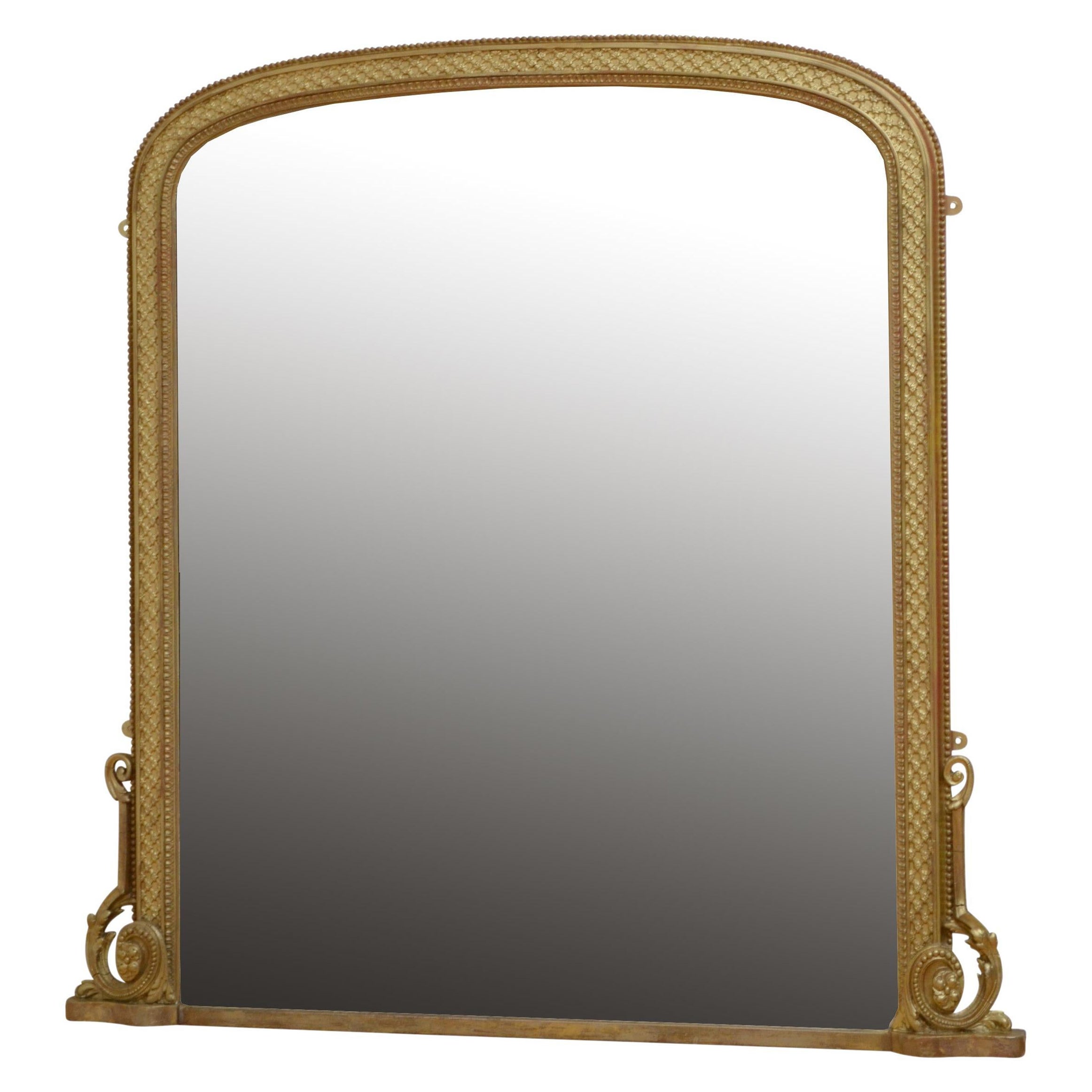 English Victorian Giltwood Wall Mirror H133cm For Sale