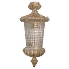 Vintage Murano Glass Lantern Attributed to Ercole Barovier