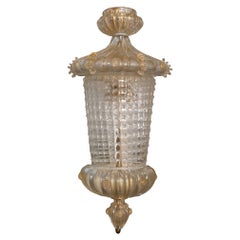 Murano Glass Lantern Attributed to Ercole Barovier
