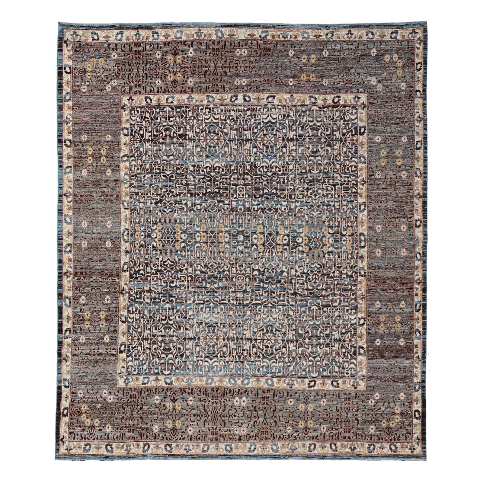 Contemporary Large Rug with Intricate All-Over Sub-Geometric Seljuk Design For Sale