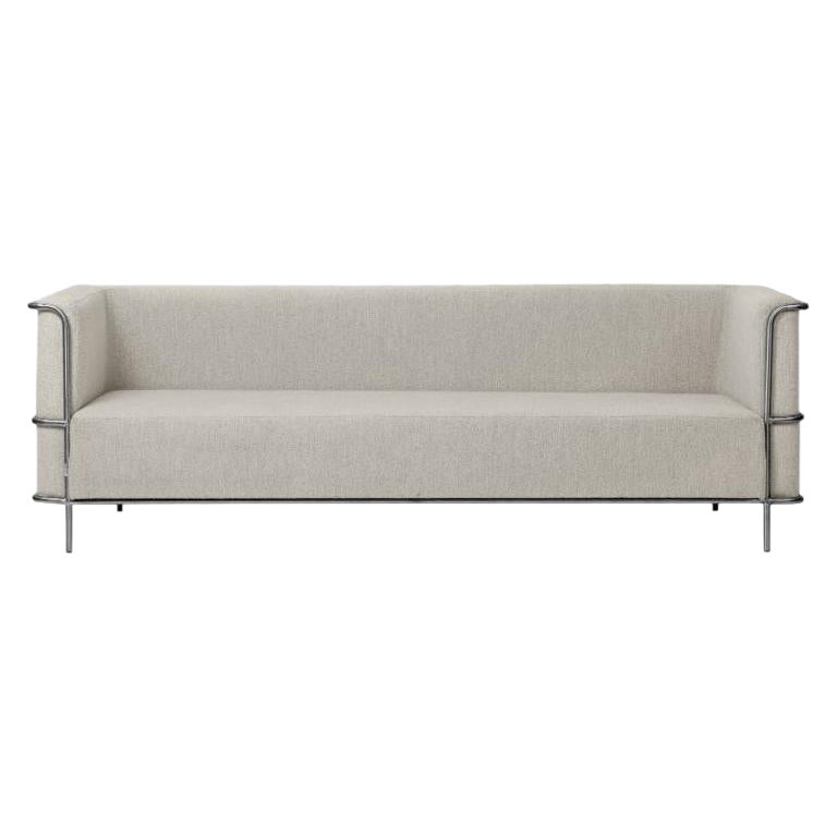 Beige Modernist 3 Seat Sofa by Kristina Dam Studio For Sale